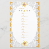 Hibiskus und Spitzen YELLOW (Vorderseite)