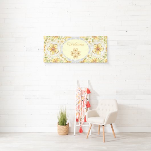 Hibiskus und Spitzen YELLOW Banner (Insitu)