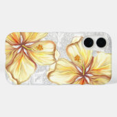 Hibiskus und Spitzen YELLOW Case-Mate iPhone Hülle (Rückseite (Horizontal))