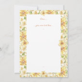 Hibiskus und Spitzen YELLOW Dankeskarte (Rückseite)