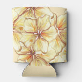 Hibiskus und Spitzen YELLOW Dosenkühler (Rückseite)