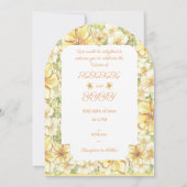 Hibiskus und Spitzen YELLOW Einladung (Rückseite)