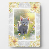 Hibiskus und Spitzen YELLOW Fotoplatte (Vorderseite)