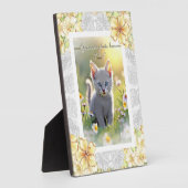 Hibiskus und Spitzen YELLOW Fotoplatte (Seite)