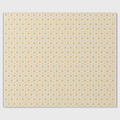 Hibiskus und Spitzen YELLOW Geschenkpapier (Flach)