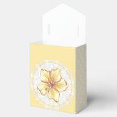 Hibiskus und Spitzen YELLOW Geschenkschachtel (Geöffnet)