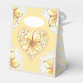 Hibiskus und Spitzen YELLOW Geschenkschachtel (Rückseite)
