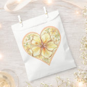 Hibiskus und Spitzen YELLOW Geschenktütchen (Ausgeschnitten)