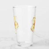 Hibiskus und Spitzen YELLOW Glas (Links)