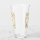 Hibiskus und Spitzen YELLOW Glas (Links)