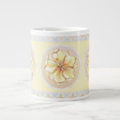 Hibiskus und Spitzen YELLOW Jumbo-Tasse (Vorderseite)