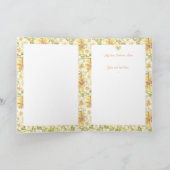 Hibiskus und Spitzen YELLOW Karte (Innenseite)