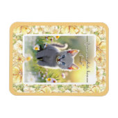 Hibiskus und Spitzen YELLOW Magnet (Horizontal)