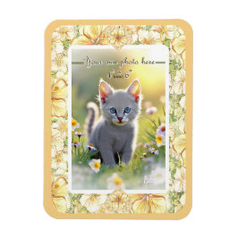 Hibiskus und Spitzen YELLOW Magnet