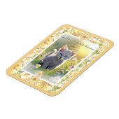 Hibiskus und Spitzen YELLOW Magnet (Linke Seite)