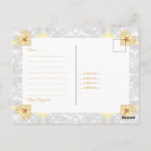 Hibiskus und Spitzen YELLOW Postkarte (Rückseite)