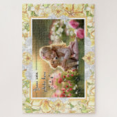 Hibiskus und Spitzen YELLOW Puzzle (Vertikal)