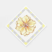 Hibiskus und Spitzen YELLOW Serviette (Ecke)