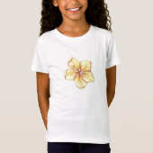 Hibiskus und Spitzen YELLOW T-Shirt (Vorderseite)