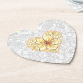 Hibiskus und Spitzen YELLOW Untersetzer (angewinkelt)