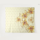 Hibiskus und Spitzen YELLOW Wandteppich (Vorderseite (Horizontal))