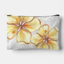 Hibiskus und Spitzen YELLOW Zubehörtasche
