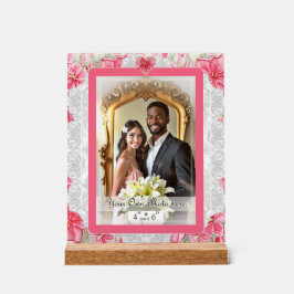 Hibiskus und Spitzenleistung ROT Acrylschild