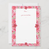 Hibiskus und Spitzenleistung ROT Dankeskarte (Rückseite)