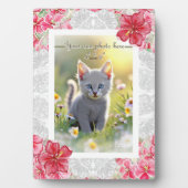 Hibiskus und Spitzenleistung ROT Fotoplatte (Vorderseite)