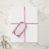 Hibiskus und Spitzenleistung ROT Geschenkanhänger (Mit Garn)