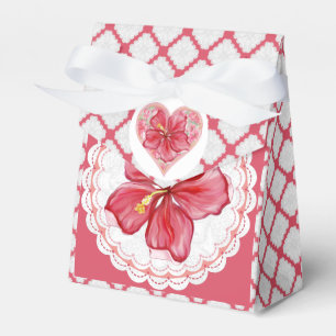 Hibiskus und Spitzenleistung ROT Geschenkschachtel