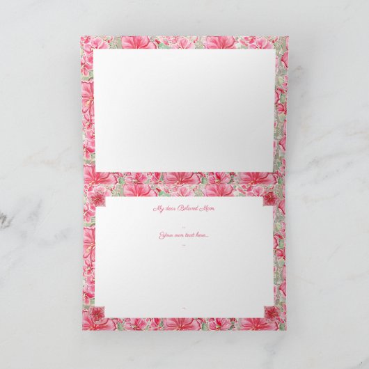 Hibiskus und Spitzenleistung ROT Karte (Innenseite)