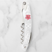 Hibiskus und Spitzenleistung ROT Kellnermesser (Vorderseite)