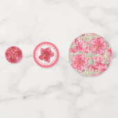 Hibiskus und Spitzenleistung ROT Konfetti (Rückseiten)