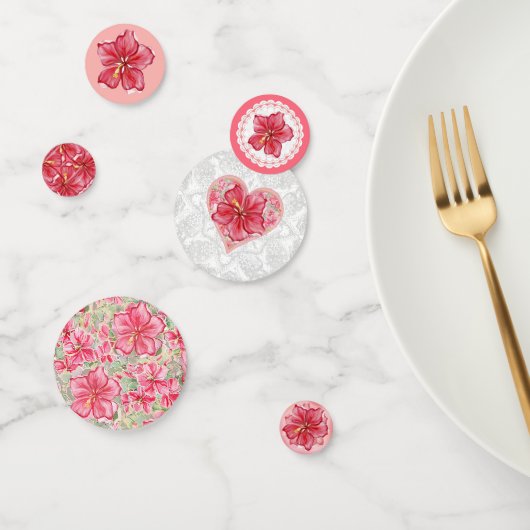 Hibiskus und Spitzenleistung ROT Konfetti (Gruppe)