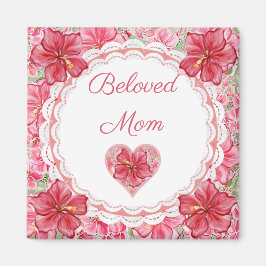 Hibiskus und Spitzenleistung ROT Magnet