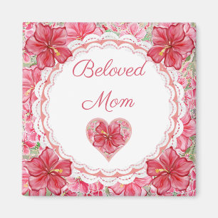 Hibiskus und Spitzenleistung ROT Magnet