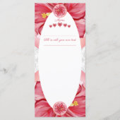 Hibiskus und Spitzenleistung ROT Menükarte (Vorderseite)