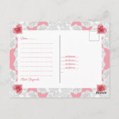 Hibiskus und Spitzenleistung ROT Postkarte (Rückseite)