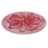 Hibiskus und Spitzenleistung ROT Schneidebrett (Ecke)