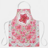 Hibiskus und Spitzenleistung ROT Schürze (Vorderseite)