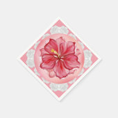 Hibiskus und Spitzenleistung ROT Serviette (Ecke)