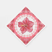 Hibiskus und Spitzenleistung ROT Serviette (Ecke)