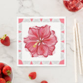 Hibiskus und Spitzenleistung ROT Serviette (Beispiel)