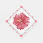 Hibiskus und Spitzenleistung ROT Serviette (Ecke)