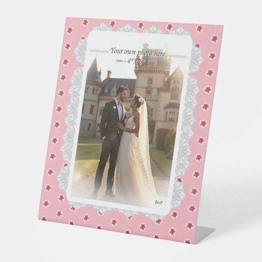 Hibiskus und Spitzenleistung ROT Sockelschild (Vorderseite)