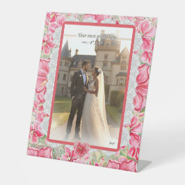 Hibiskus und Spitzenleistung ROT Sockelschild