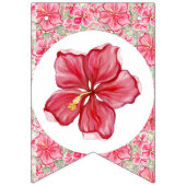 Hibiskus und Spitzenleistung ROT Wimpelkette (Erste Fahne)