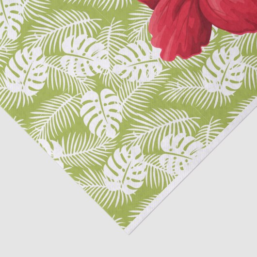 Hibiskus und tropische Blätter Seidenpapier (Ausschnitt)