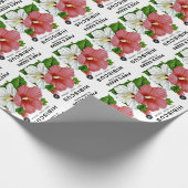 Hibiskus Vintages Saatgut Geschenkpapier (Ecke)
